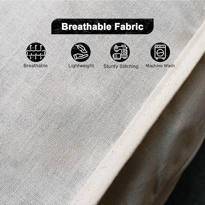 100% Cotton Garment Bag | Long | Breathable Garment Bags for Hanging Clothes | Garment Storage Bag for Long Dresses & Coats Storage | Pack of 1 (42 Inch)