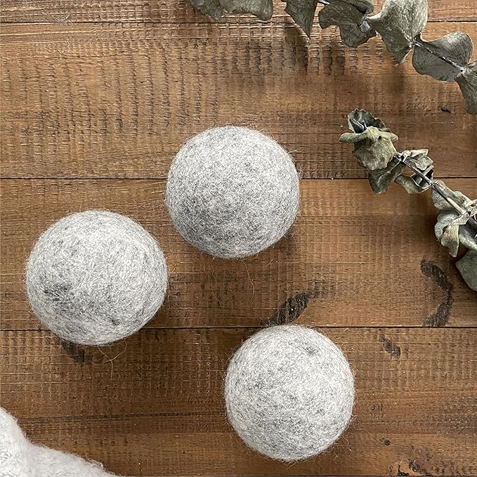 GLEENER Dryer Dots Fabric Softener | 100% New Zealand Wool | Extra large 3 pack | Grey (3)