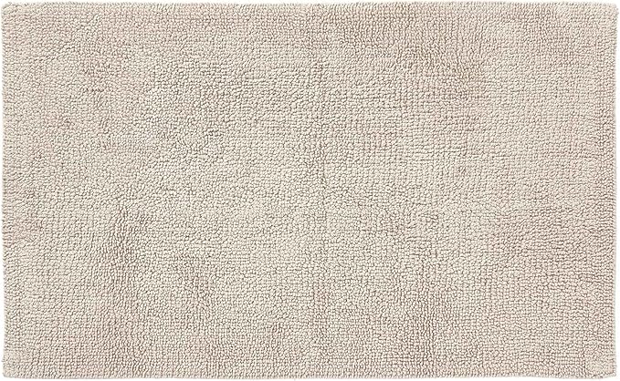 Cruiser’s Caché Classic Organic Cotton Loop Bath Mat, 27" x 45" Taupe Bath Rug