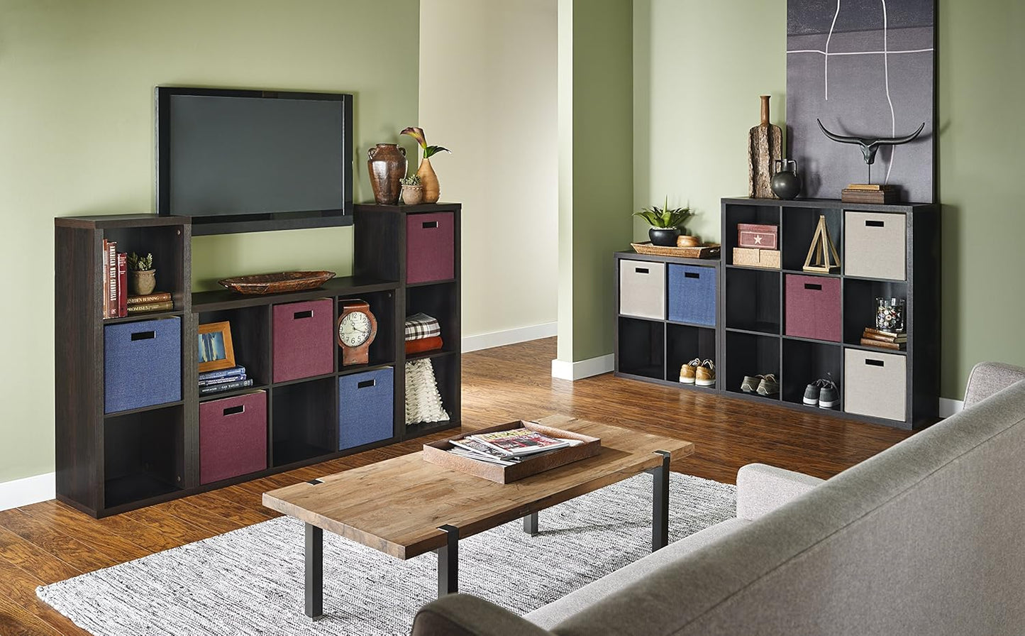 ClosetMaid 4108 Decorative 4-Cube Storage Organizer, Black Walnut