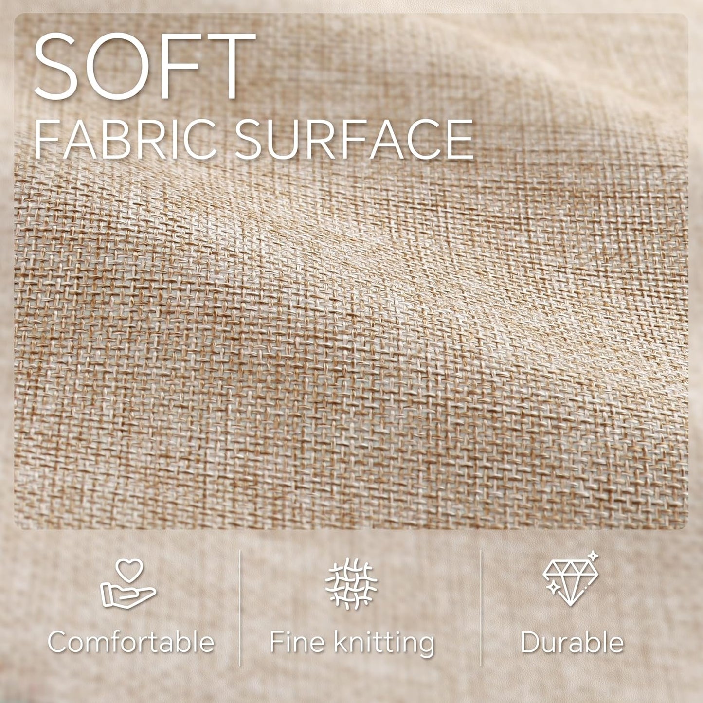 Cube Storage Baskets 6 Pack, 11x11 inch Foldable Cube Storage Bins with Leather Handles for Shelf Closet Nursery Toys (White/ Khaki)