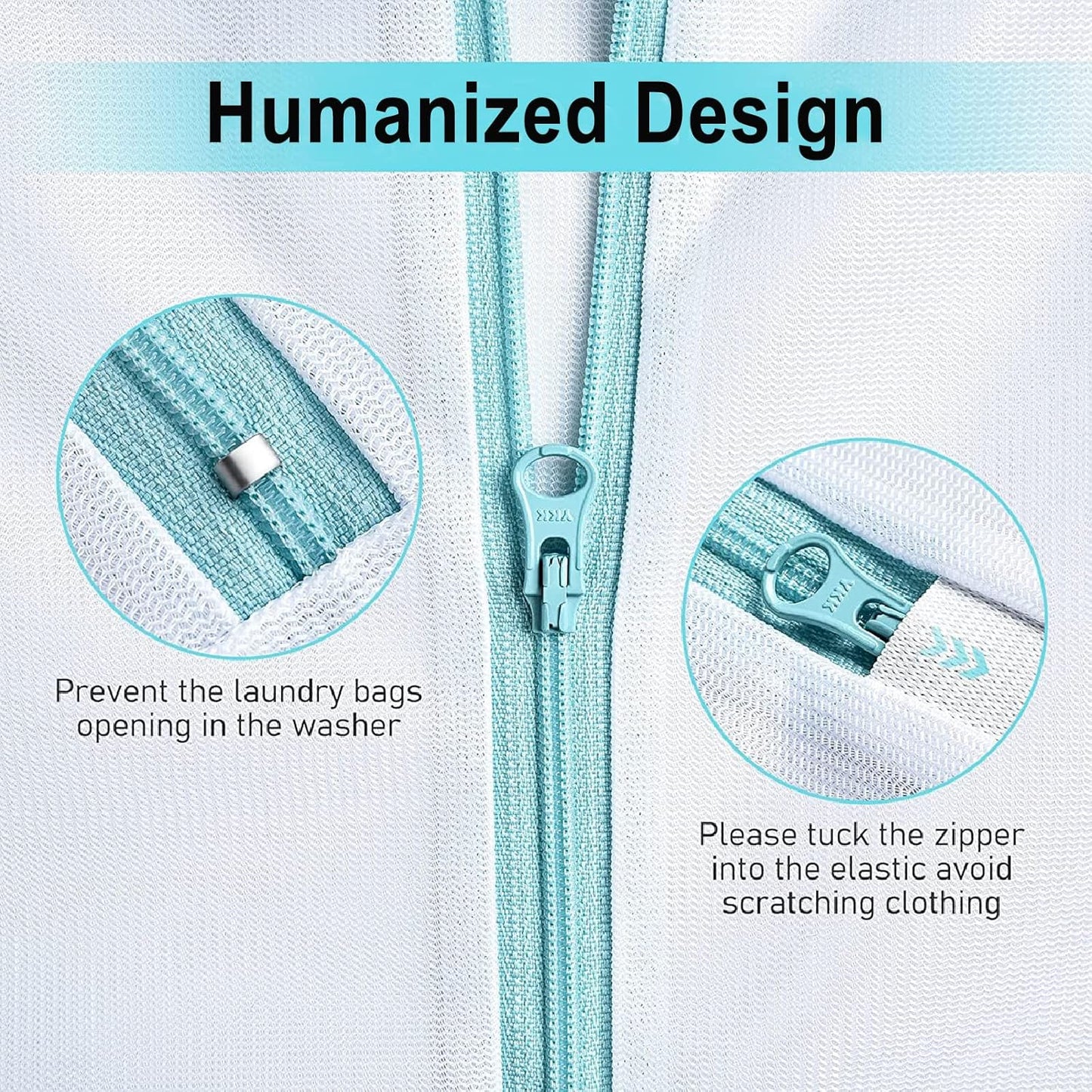 OTraki Mesh Washing Bags for Laundry 16x20 Inch Medium Mesh Bag Laundry Washer Delicates Lingerie Wash Machine Net Zipper Bag Heavy Duty Home Dorm Hotel Travel Storage Organizer, White