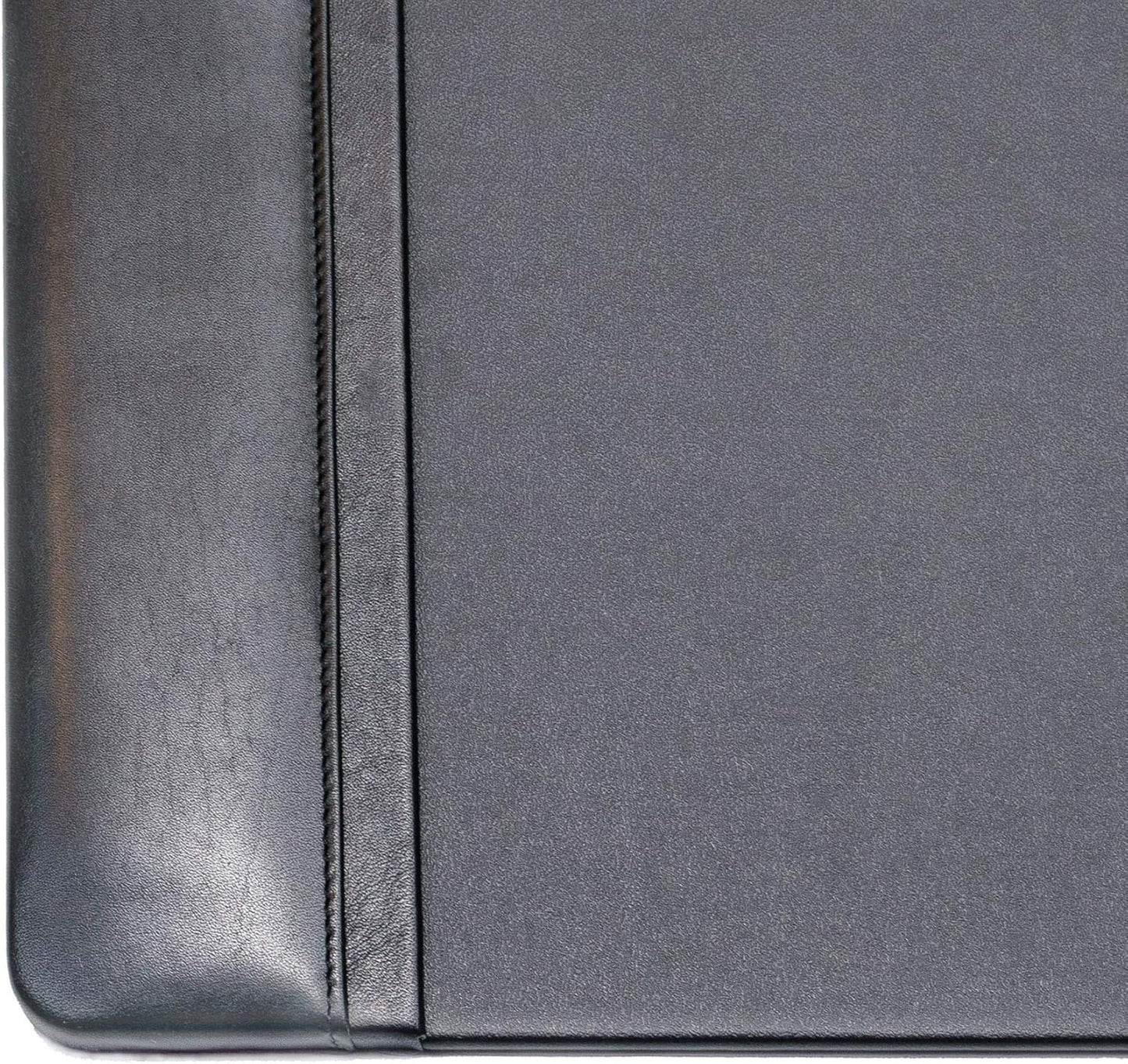 Dacasso Black Leather 22" x 14" Side Rails Desk Pad