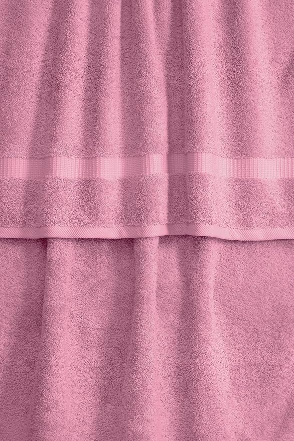 SALBAKOS 100% Turkish Cotton Hand Towel Set of 6 16x30 inch | Heirloom Quality | Hotel & Spa Collection | Ultra Soft, Super Absorbent, Long Lasting Hand Towels | Made in Turkey (Rose, 6 Hand Towels)