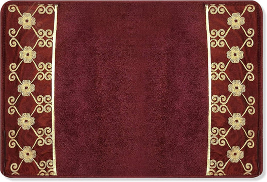 Zahari Home Elegant Rose Classic Bathroom Rug Modern Bath Rug Luxury Contemporary Decor Beautiful Shower Mat Unique Design Stylish Bathroom Runner Rug Bath Shower Tub Décor