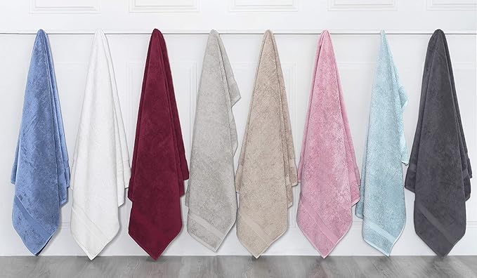 SALBAKOS 100% Turkish Cotton Extra Large Bath Sheet Set of 2 35x70 inch | Heirloom Quality | Hotel & Spa Collection | Soft, Absorbent Oversize Bath Towels | Made in Turkey (Wine, 2 Bath Sheets)