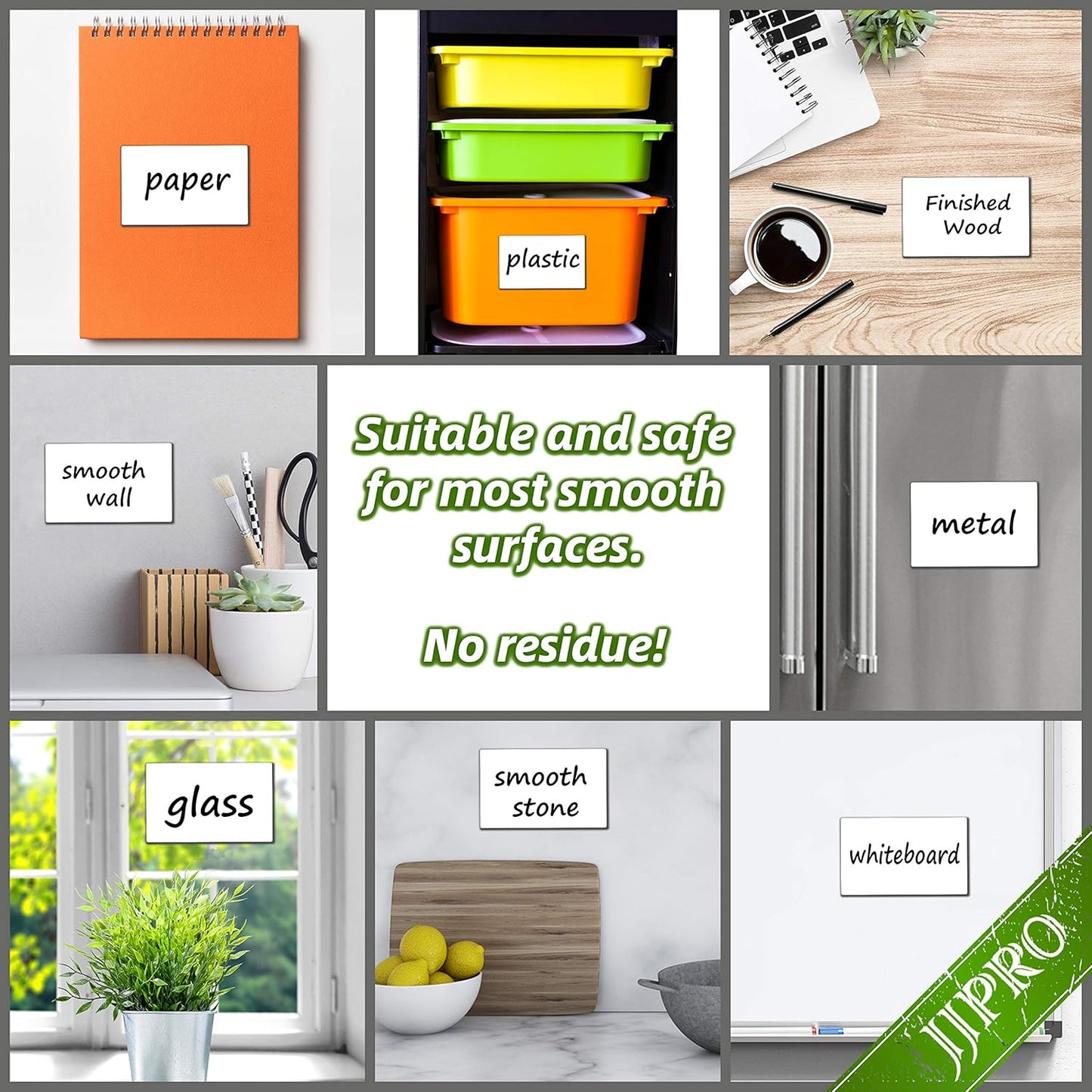 Dry Erase Sticky Notes. Reusable Whiteboard Stickers 4"x2.5" 12 Pack. Suitable for All Smooth Surface. Great for Labels, Lists, Reminders and Decals. Washable, Removable