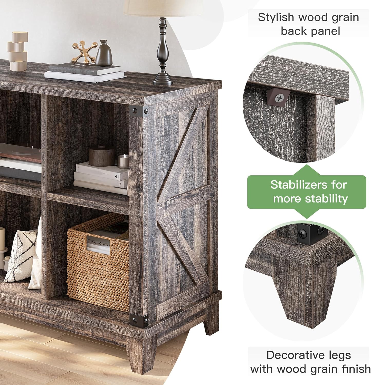 EnHomee 8 Cube Storage Organizer and Shelves, Cube Shelf Bookshelf for Home and Bedroom, Black Oak