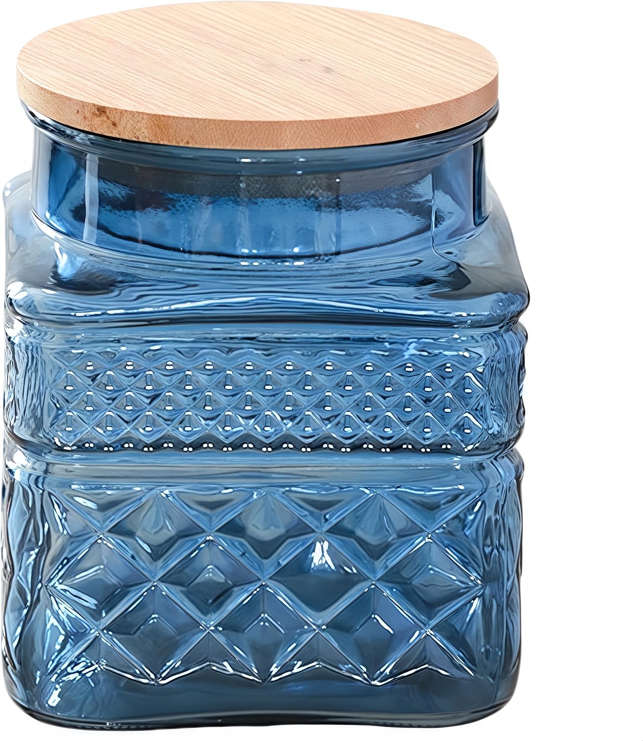 38 FL OZ Large Airtight Glass Storage Jars with Bamboo Lid - Vintage Food Containers for Candy, Snacks, Coffee, Tea, Nuts, Cereal - Kitchen Canisters