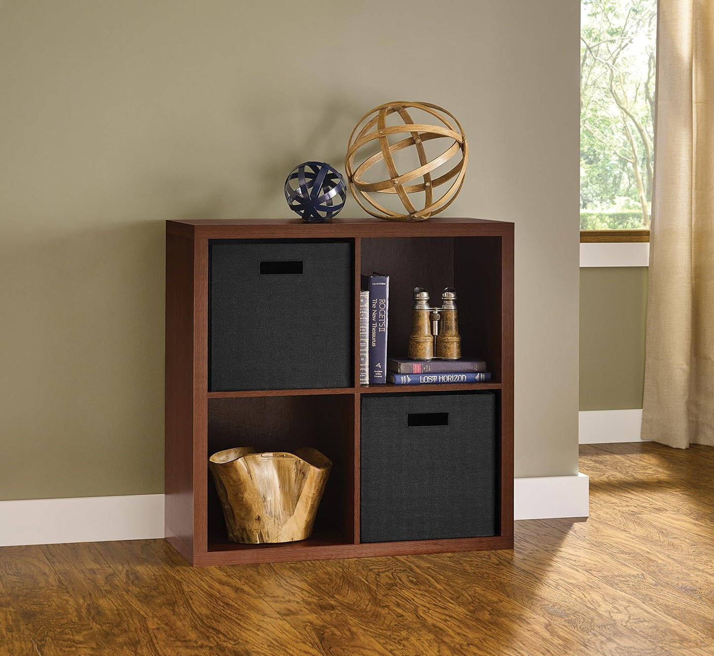ClosetMaid 6108 Decorative 4-Cube Storage Organizer, Dark Chestnut