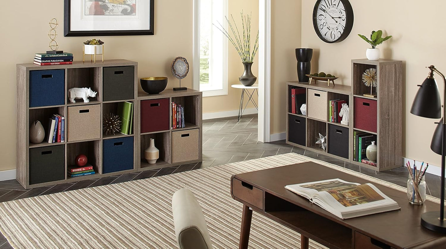 ClosetMaid 3 Cube Storage Shelf Organizer Bookshelf with Back Panel, Easy Assembly, Wood, Weathered Gray