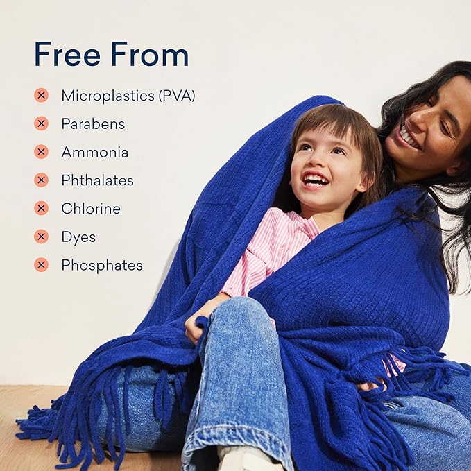 BLUELAND Laundry Detergent Tablets, 60 Count, Spring Bloom Scent, Plastic-Free Eco-Friendly Pods, Sheets, Liquid Alternative - Safe for Sensitive Skin, Gentle