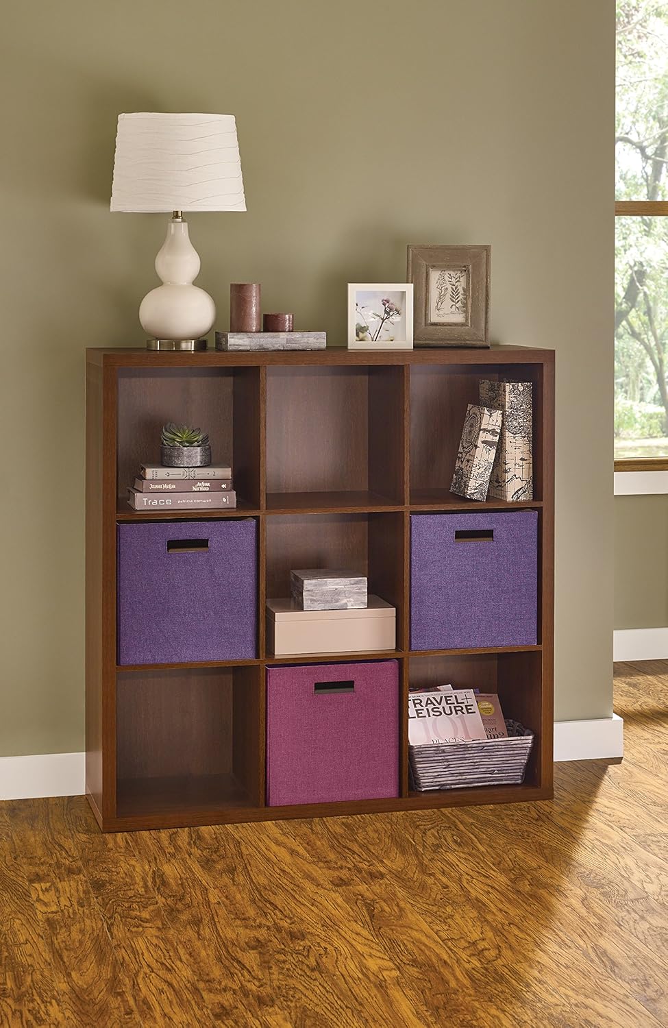 ClosetMaid 6110 9-Cube Storage Organizer, Dark Chestnut