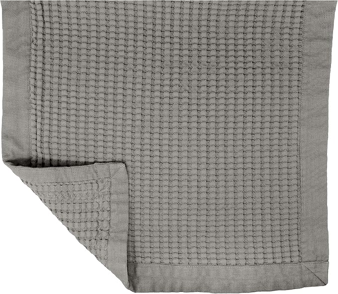 GILDEN TREE Bathroom Mat Absorbent Cotton Quick Dry for Shower, Bath & Bathtub Washable Thin, Modern Style (Pewter)