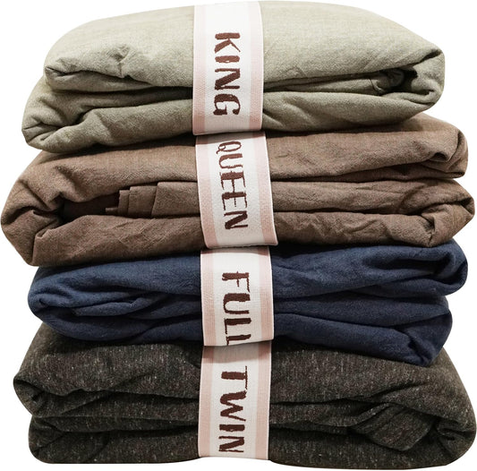 ECOHomes Bed Sheet Organizer and Storage Size Label Bands | Bed Sheets Set Organizers for Linen Closet Organization - Elastic Bedding Band Labels for Organizing Bedsheet (Twin 4PCs Pack | Cream)