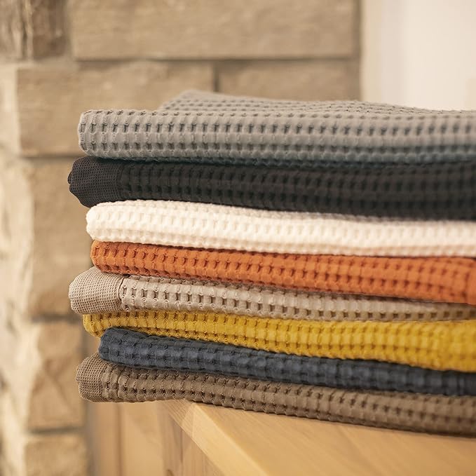 GILDEN TREE Bathroom Mat Absorbent Cotton Quick Dry for Shower, Bath & Bathtub Washable Thin, Modern Style (Midnight Blue)