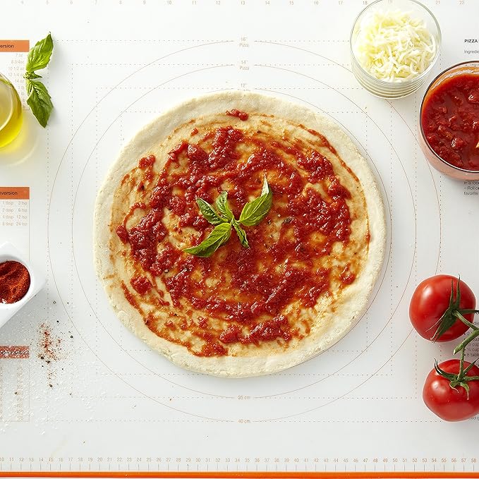 Silicone Pastry Mat X-Large 75 cm x 52 cm, Nonstick Dough Rolling Mat with Measurement Markings, Heat Resistant to 450°F, BPA Free, Dishwasher Safe Baking Mat