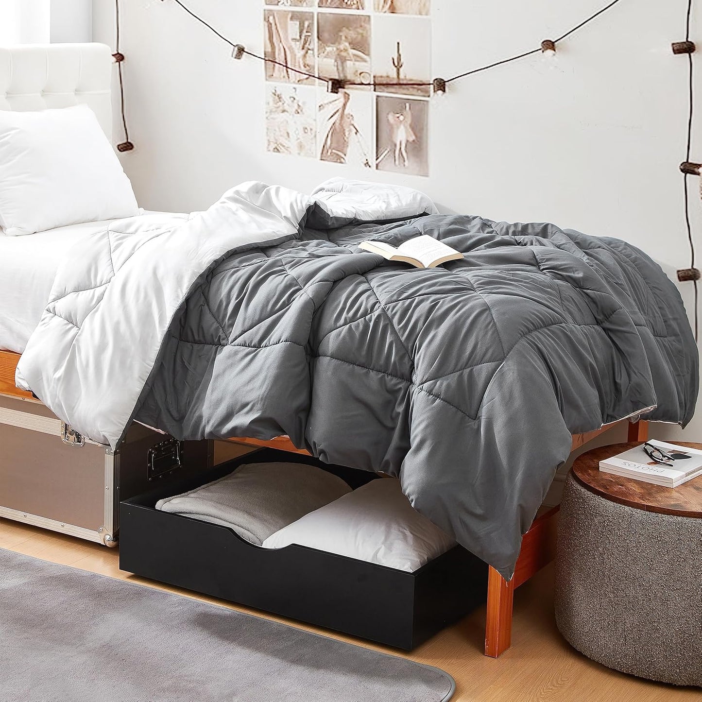 The Storage MAX - Underbed Wooden Organizer with Wheels - Black