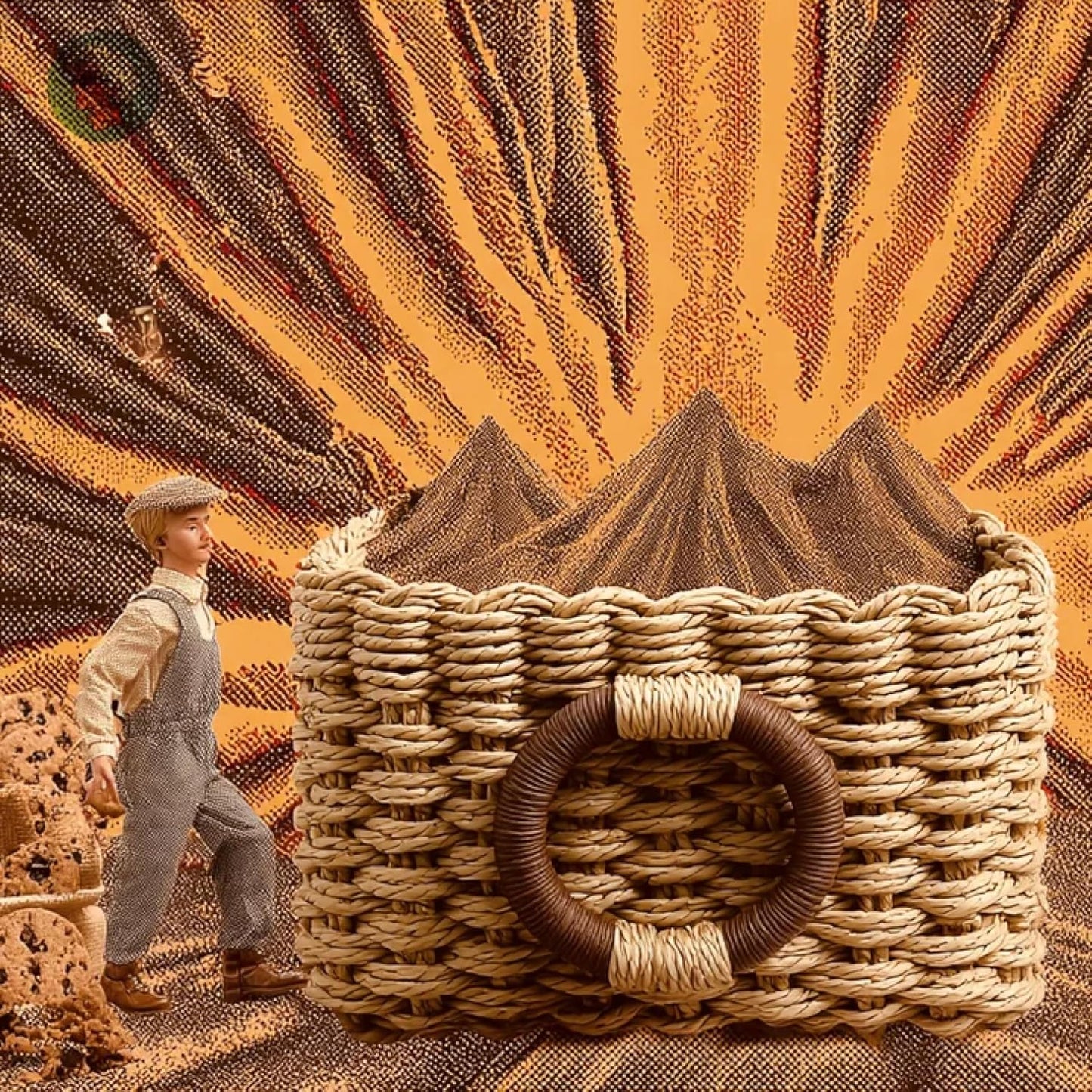 MODERN GRANNY Tight-Weave Recycled Paper Rope Storage Basket Container Bins, Small Wicker Baskets for Organizing, Decorative Basket Organizer Set of 3, Small Basket for Shelves, Bathroom & Drawer