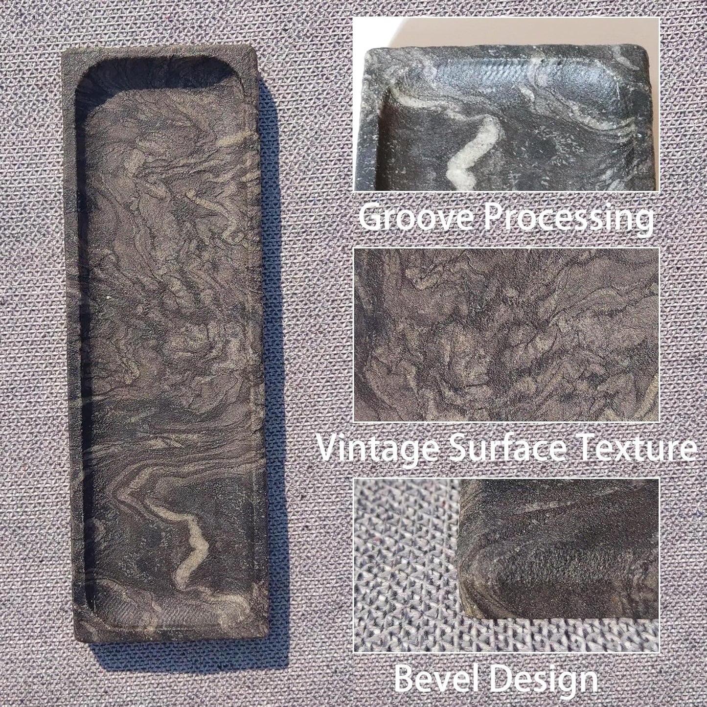 Vintage Marble Storage Vanity Tray: 10.6” x 3.5” Rectangular Decorative Tray for Bathroom Kitchen Dresser Desk Jewelry Holder Home Decor, Galactic Stars